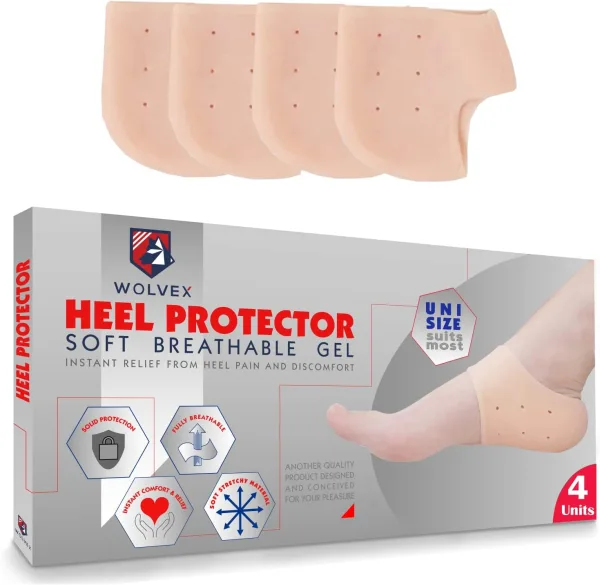 Silicone Gel Heel Sleeves, 2 Pairs – Small