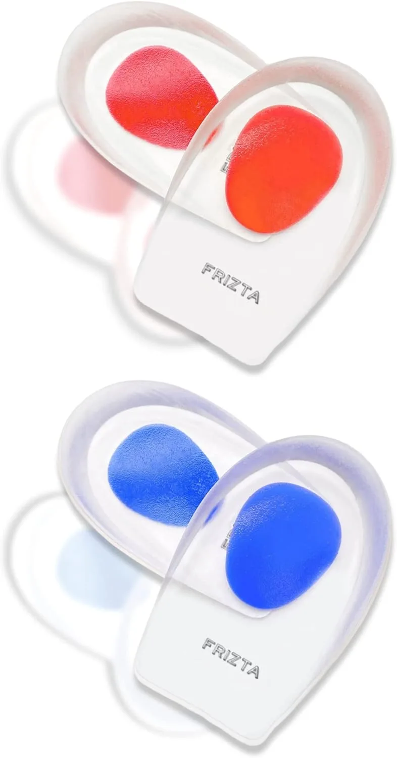 Gel Heel Cushion Pads, 4 Pcs, UK 7–12