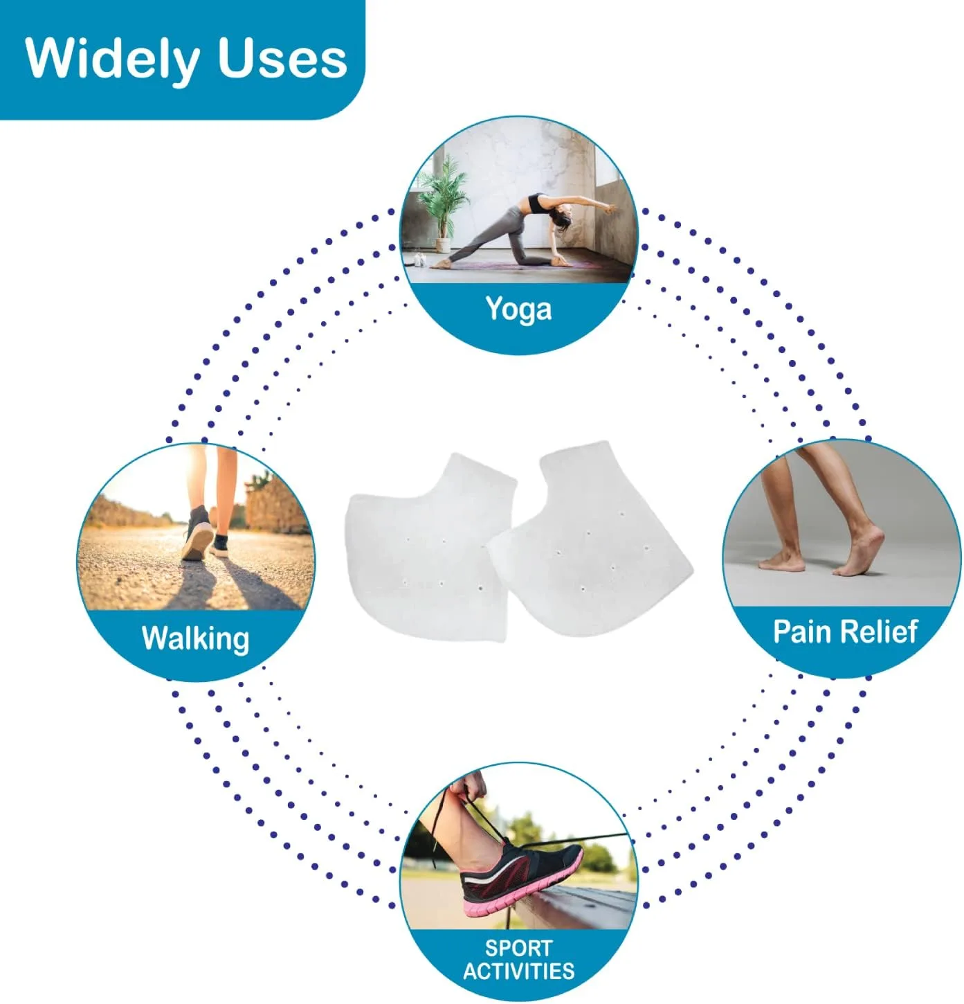 Gel Heel Protector Sleeves, 2 Pcs
