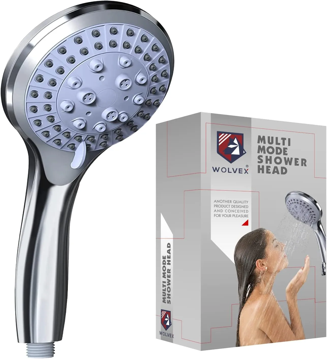 Pressure-Boosting Shower Head, 5 Modes