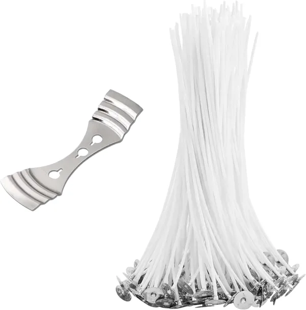 Wolvex ® Premium Candle Wicks Set for Clean Efficient Burning Cotton Wick Spools for DIY Candle Making - Ideal for Home Décor and Relaxation - Long-Lasting Flame Performance (15cmx50)