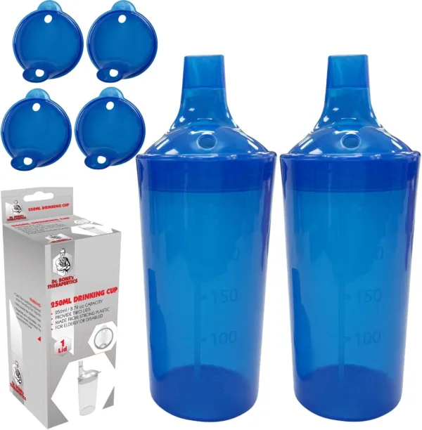 250ml Graduated Feeding Beakers, Set of 2 – Blue
