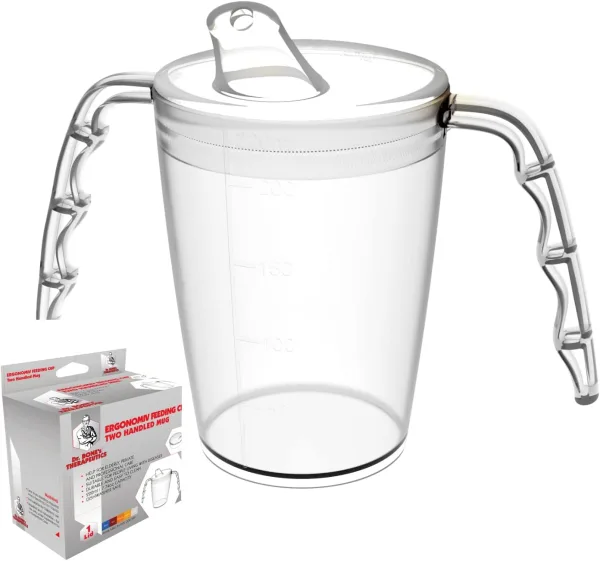 220ml Two-Handled Ergonomic Cup – Clear