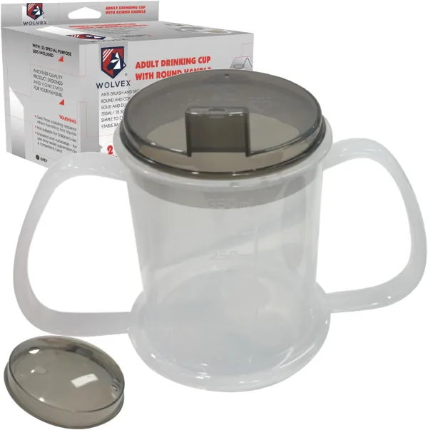 350ml Round-Handle Anti-Spill Cup – Green