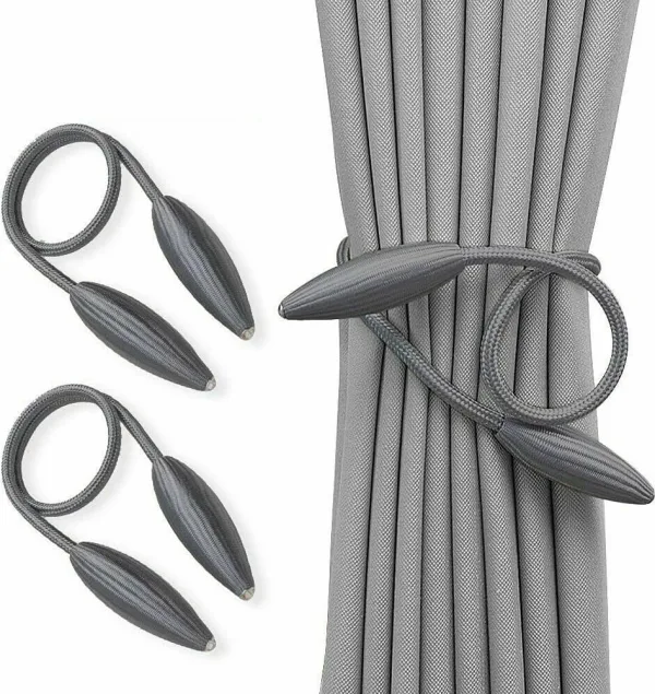 Twist Curtain Tie Backs, Pair – Ash