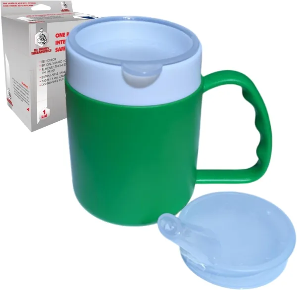 140ml Internal-Cone Mug with Spouted Lid – Green