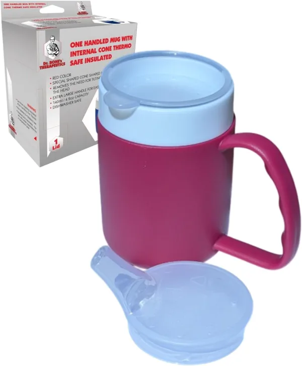 140ml Internal-Cone Mug with Spouted Lid – Blackberry