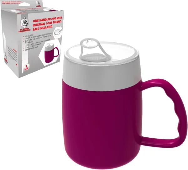 140ml Spill-Proof Cone Mug, One Handle – Blackberry