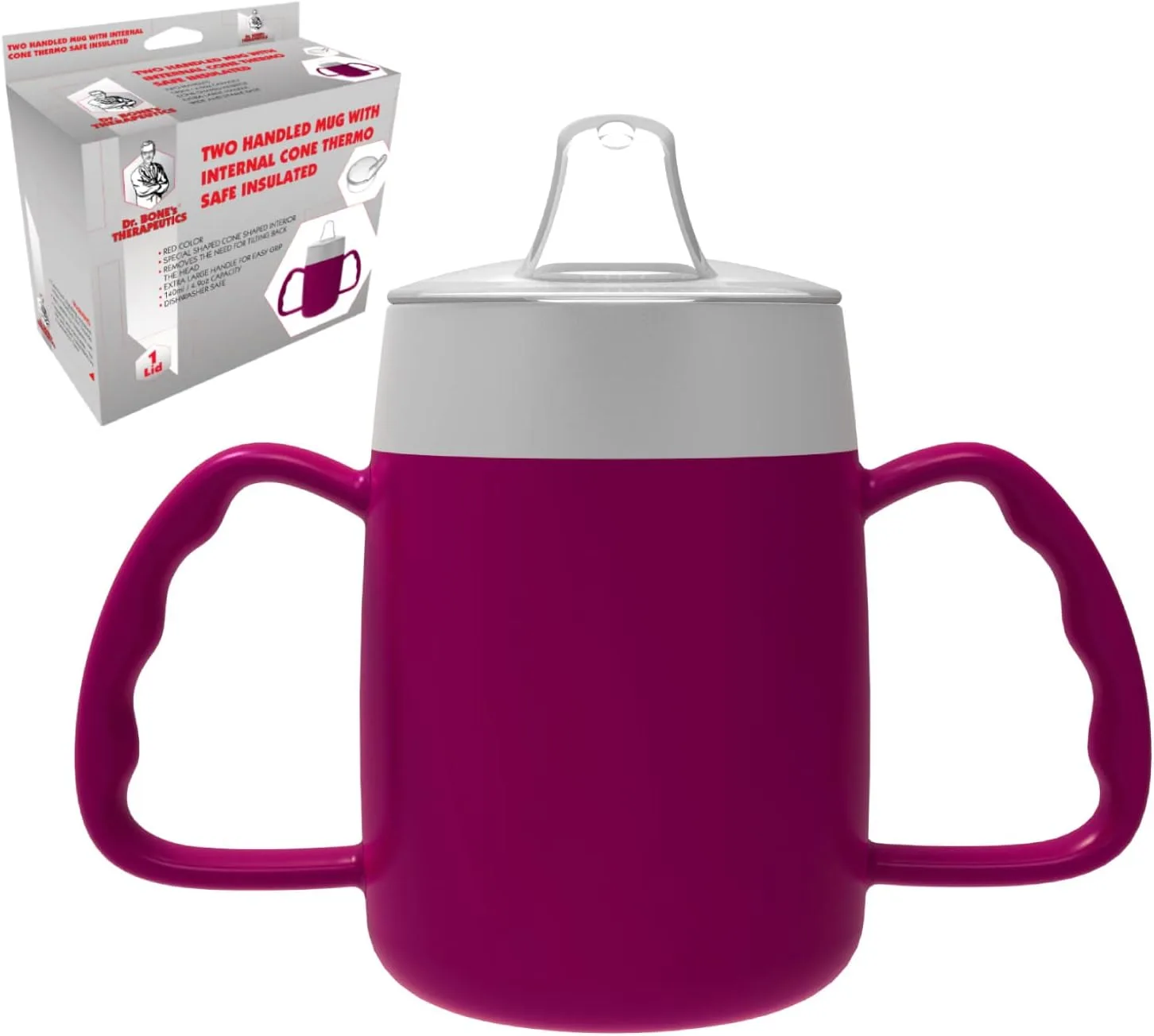 140ml Two-Handled Spill-Proof Drinking Cup – Blackberry