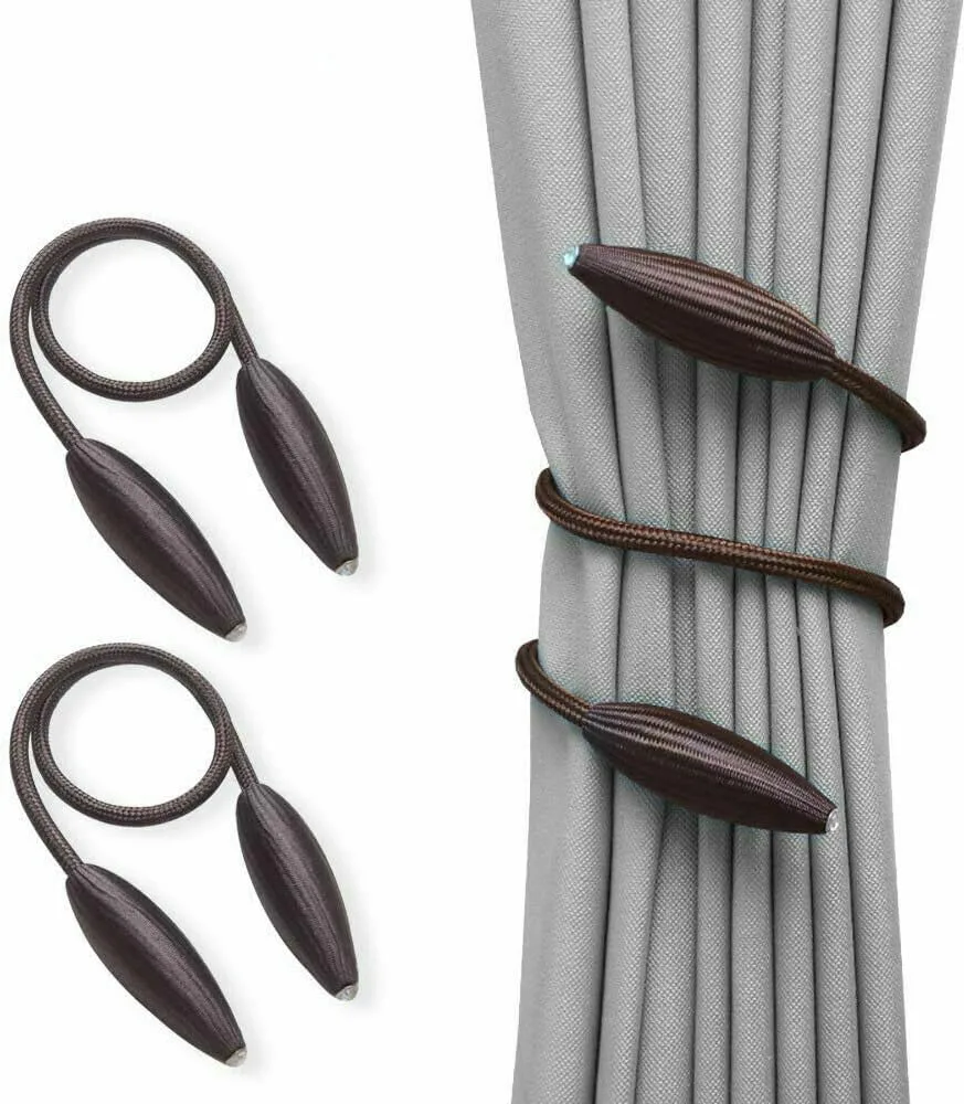 Twist Curtain Tie Backs, Pair – Dark Ash