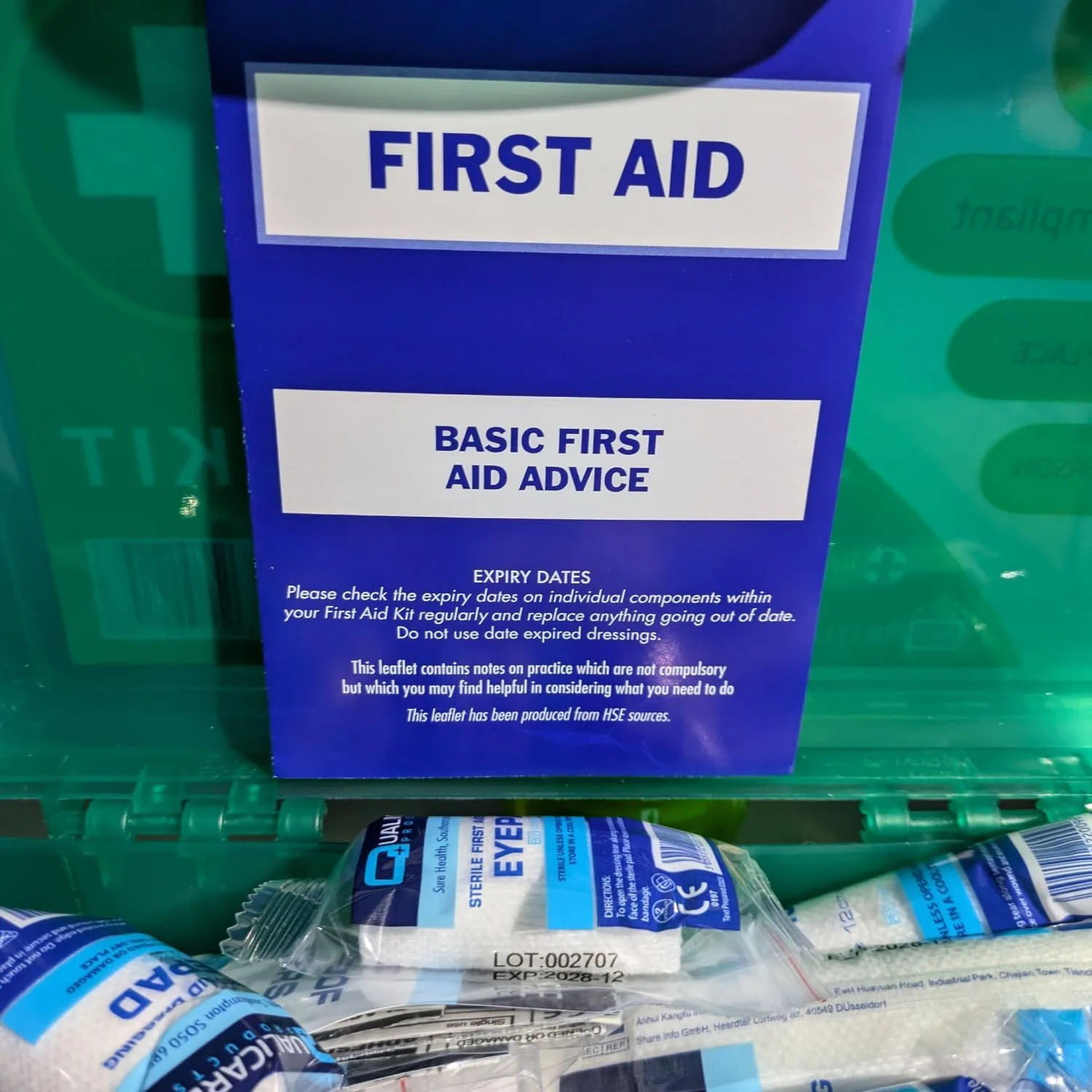 HSE First Aid Kit, 1–10 Person Hard Case