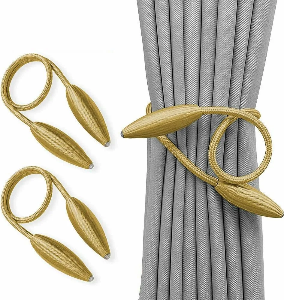 Twist Curtain Tie Backs, Pair – Gold
