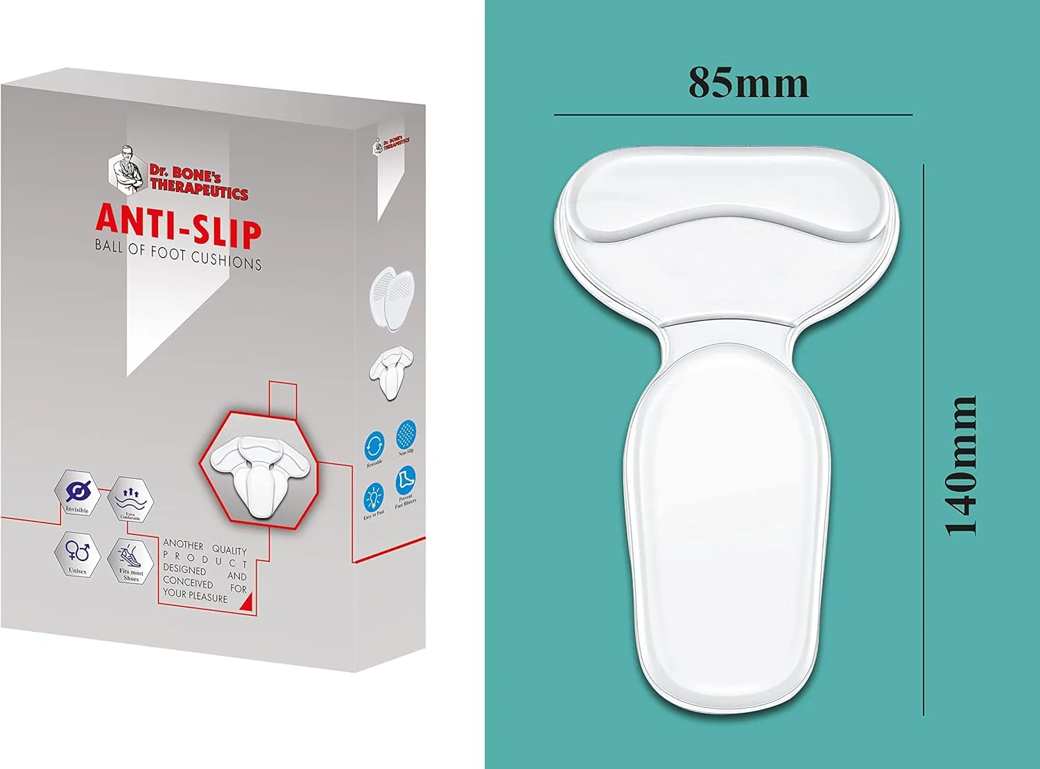 Invisible Gel Heel Grips for Loose Shoes