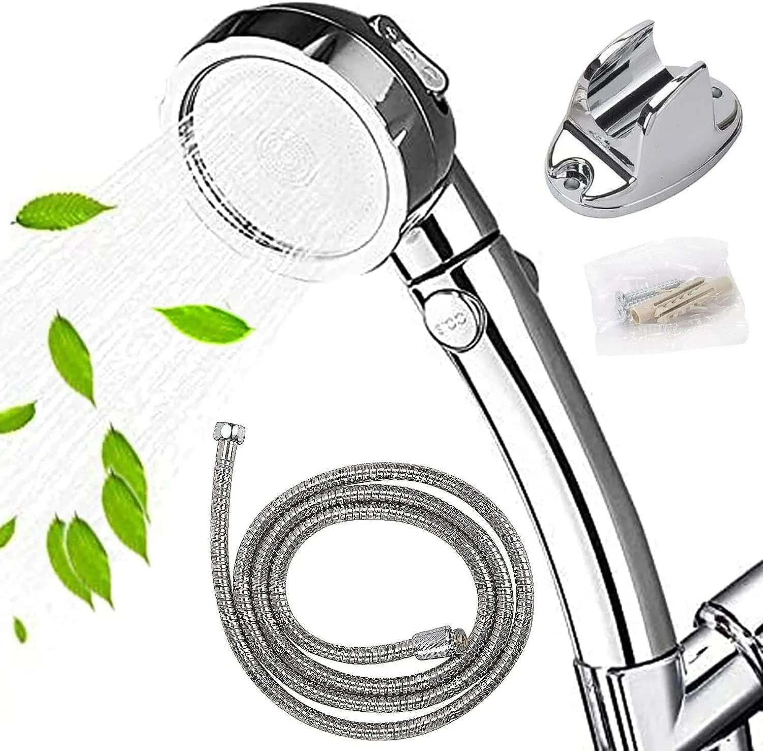Shower Head with 1.5m Hose & Holder